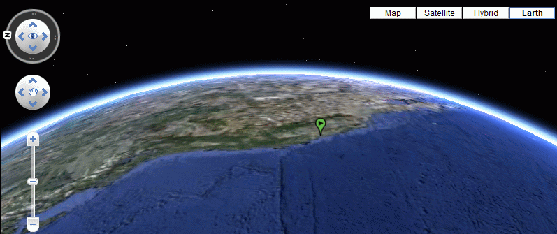 Google Map with Google Earth map type