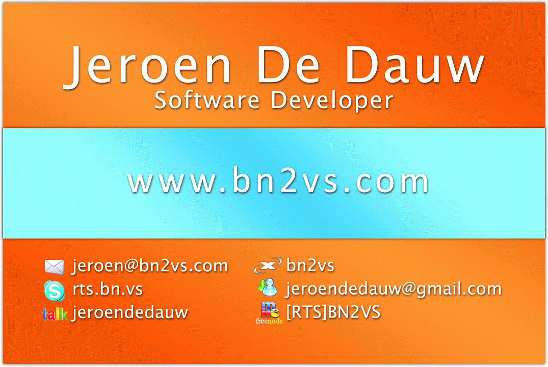 My first business card's front