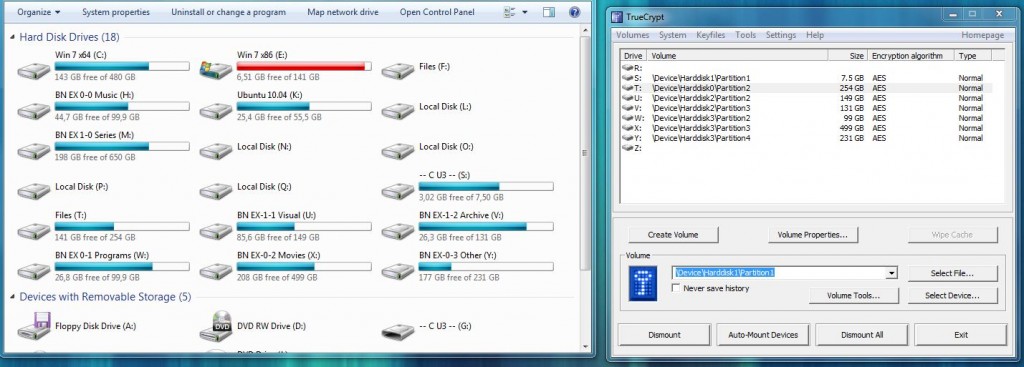 TrueCrypt drives