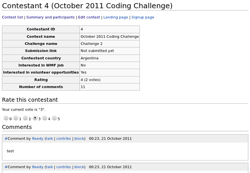 Judging interface for a single submission Judging interface for a single submission