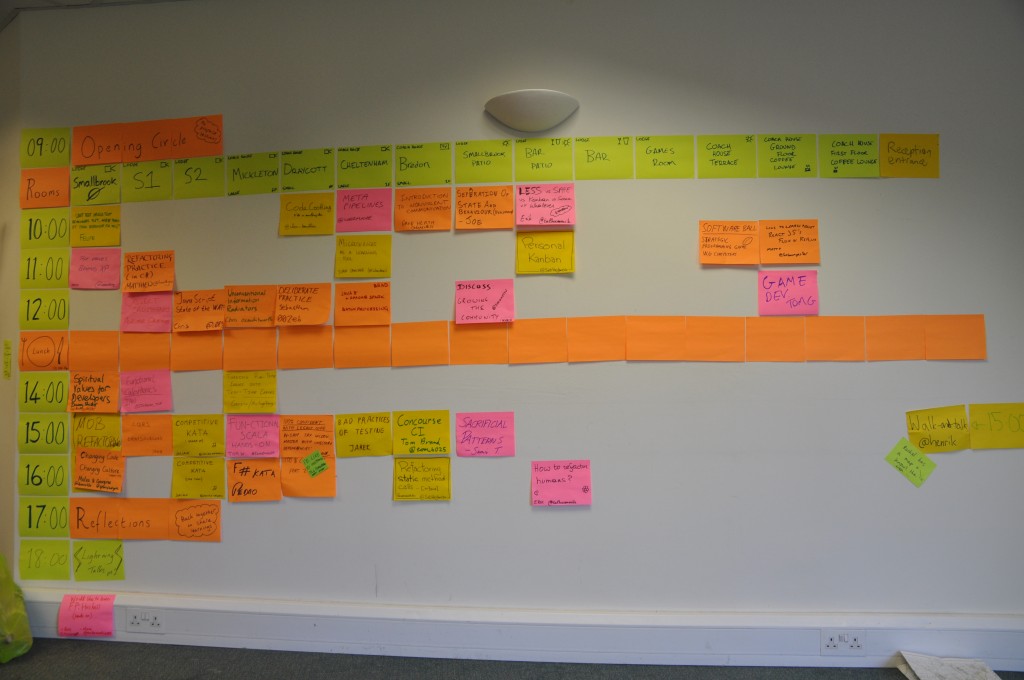 SoCraTes UK 2015 - schedule for day 1