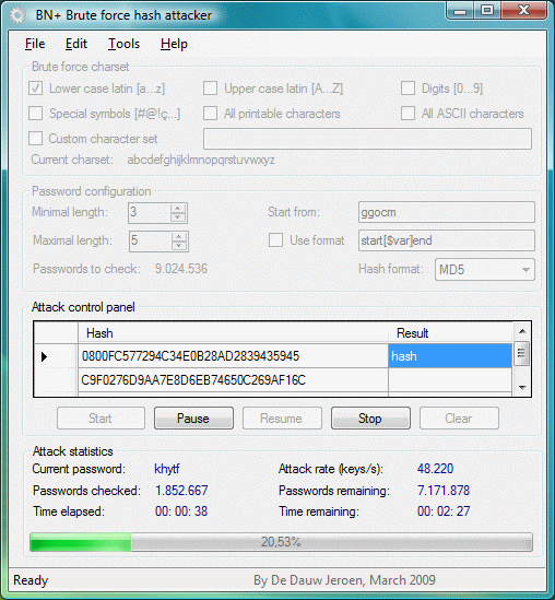 BN+ Brute Force Hash Attacker